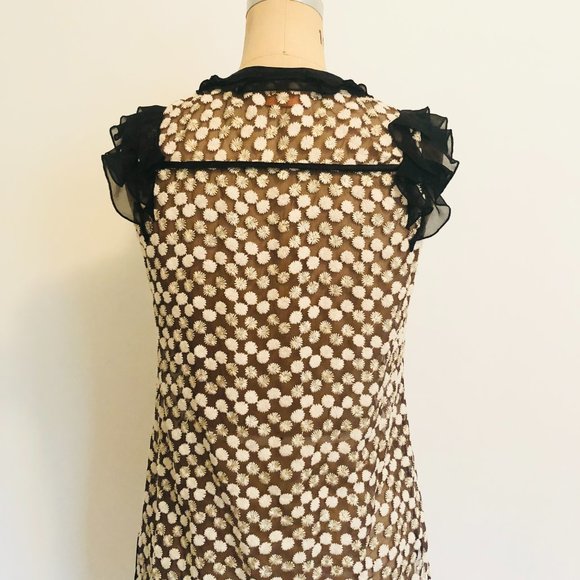 TORY BURCH Daisy see-through Top - Picture 2 of 3